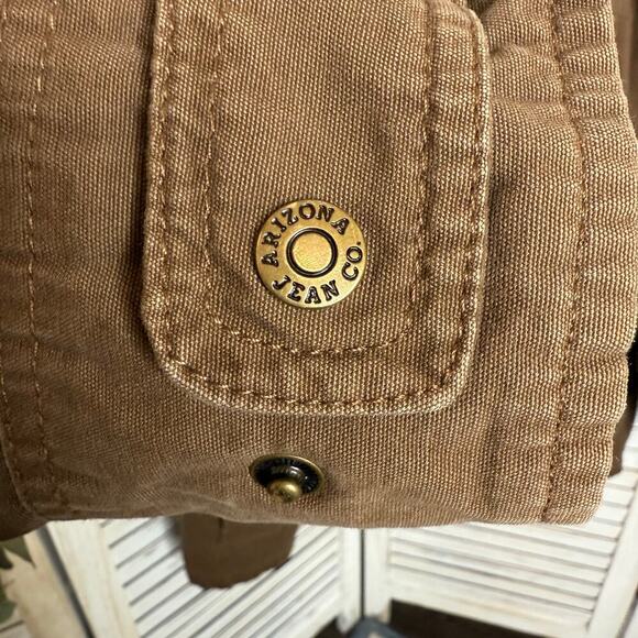 VINTAGE ARIZONA JEANS CO Men's XXL Chore Jacket Barn Coat Vest Canvas Brown - Picture 8 of 15